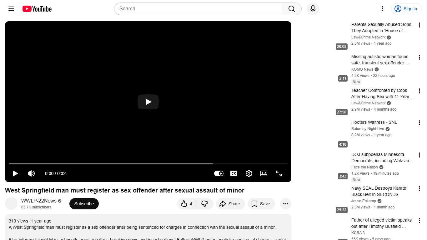 West Springfield man must register as sex offender after sexual assault of minor - YouTube